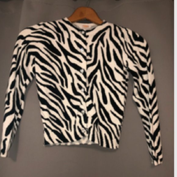Gymboree zebra print sweater size 7/8 - Picture 1 of 4